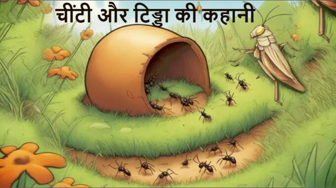 Chinti aur Tidda ki kahani | The ant and the grasshopper story in hindi