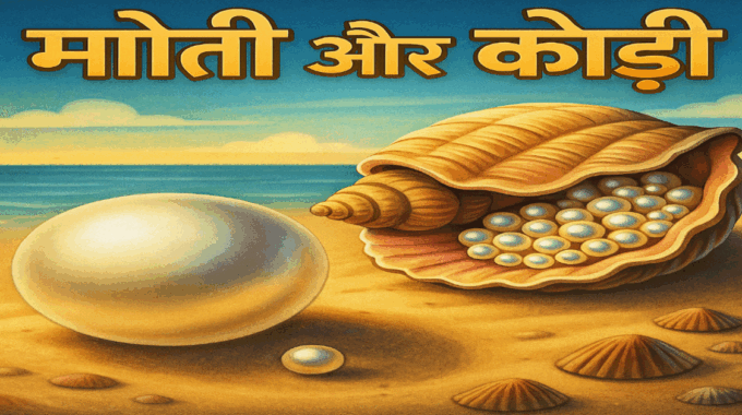 मोती और कौड़ी की हिंदी कहानी | प्रेरणादायक हिंदी कहानियां